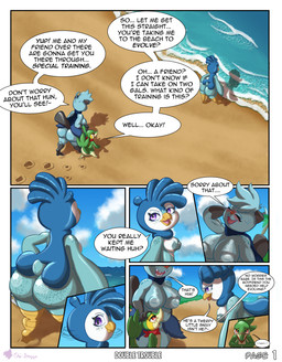 ahoge anthro anthrofied areola bandanna_scarf beach big_breasts big_butt big_nipples blush breasts butt comic_book dialogue dialogue_box embarrassed evil_face evil_grin evil_look eyelashes facial_markings feather_pubes female freckled_breasts freckled_butt freckled_chest freckled_face freckled_shoulders freckles glistening_eyelids group hair hand_on_head head_markings huge_nipples kerchief long_eyelashes male markings mostly_nude motion_lines neckerchief neckwear nipple_dip nipples pokemorph public public_nudity scarf scarf_only scuted_feet scuted_legs scutes sea sex_on_the_beach sharp_teeth shy_expression size_difference slightly_chubby slightly_chubby_female small_breasts smaller_male smile speech_bubble teeth text thick_thighs trio water wide_hips conditional_dnp ori-doggo nintendo pokemon berber claire_deluna_(ori-doggo) crystal_(ori-doggo) dewott generation_4_pokemon generation_5_pokemon piplup pokemon_(species) snivy absurd_res comic english_text hi_res