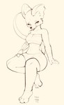 3_toes anthro bandeau biped bottomwear breasts clothed clothing feet female fully_clothed looking_at_viewer midriff shorts simple_background sitting smile solo toes topwear white_background conditional_dnp tohupo mammal mouse murid murine rodent 2024 absurd_res dated digital_drawing_(artwork) digital_media_(artwork) hi_res signature