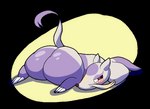 ambiguous_gender big_butt blush bottom_heavy butt feral huge_butt hyper lying solo gita nintendo pokemon generation_5_pokemon mienshao pokemon_(species) alpha_channel