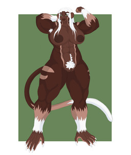abs anthro arm_scar armpit_hair biceps big_breasts big_muscles body_hair breasts brown_body brown_fur claws colored_nails dark_body dark_nipples dark_skin deltoids ear_piercing ear_ring facial_scar feet female fur genitals green_eyes hair happy_trail huge_breasts huge_muscles huge_thighs long_hair long_tail multicolored_body multicolored_fur muscular muscular_anthro muscular_arms muscular_female muscular_thighs nails nude pecs pecs_with_breasts piercing plant prehensile_feet prehensile_tail pubes ring_piercing scar sharp_teeth solo tail tan_body tan_fur teeth thick_thighs toes tree two_tone_feet two_tone_hands vulva white_body white_fur white_hair white_nails ysirieanart ysira_(ysirieanart) haplorhine mammal monkey primate absurd_res hi_res