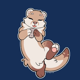 brown_body chibi eyes_closed paws simple_background smile solo tail transparent_background symrea mia_(maxaction) mammal mustelid otter 1:1 2022 alpha_channel hi_res