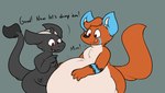 after_vore anthro belly big_belly big_tail canid canine conditional_dnp dialogue digestion disposal duo fox holding_belly horn huge_belly hyper hyper_belly imp licking licking_lips looking_down male male/male mammal milo_(verdantphysician) overweight questionable_consent raised_tail rumbling_stomach slightly_chubby sound_effects tail thick_thighs tongue tongue_out verdantphysician vore