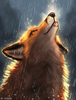 ambiguous_gender black_nose blep daww feral fur orange_body orange_fur raining solo tongue tongue_out white_body white_fur flashw canid canine fox mammal red_fox true_fox 2022 digital_media_(artwork) digital_painting_(artwork) painting_(artwork)
