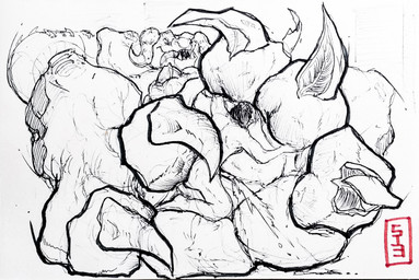 3_toes anthro big_feet duo erection feet foot_fetish foot_focus foot_lick foot_play footjob huge_feet human_on_anthro interspecies larger_anthro larger_male licking male male/male masturbation oversized_footjob penile sex size_difference smaller_human smaller_male toejob toes tongue tongue_out pinkgirlpen fallout microsoft jrugor deathclaw human mammal scalie 2017 hi_res traditional_media_(artwork)