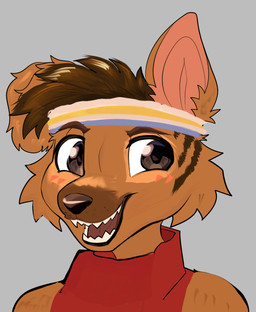 accessory anthro headband male smile solo fumicake raww_(forgotten_island) canid canine mammal hi_res