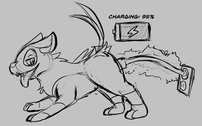 ass_up battery charging electricity female feral improvised_sex_toy open_mouth outlet plug quadruped recharging solo teeth tongue tongue_out itsdraconix nintendo pokemon boltund generation_8_pokemon pokemon_(species) digital_drawing_(artwork) digital_media_(artwork) hi_res monochrome