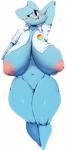 anthro big_breasts blush breasts chin female genitals huge_breasts mature_anthro mature_female navel nipples pussy smile solo daiidalus cartoon_network the_amazing_world_of_gumball nicole_watterson domestic_cat felid feline felis mammal 2015