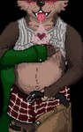 belly blush boxers_(clothing) clothing imminent_sex tongue underwear undressing burgundy_wolf canid canine canis mammal wolf aseprite_(artwork) digital_media_(artwork) pixel_(artwork) nonbinary_(lore)