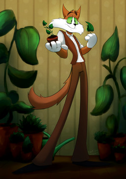 4_fingers anthro black_clothing black_footwear black_shoes bottomwear cat_tail clothed clothed_anthro clothed_male clothing detailed_background fingers floor footwear fur green_eyes holding_object holding_plant inside larger_male leaf long_legs male male_anthro markings mature_male nature orange_body orange_bottomwear orange_clothing orange_fur orange_pants pants plant puffed_cheeks red_body red_fur shaggy_fur shirt shoes size_difference sketch_background sketchy skinny_anthro skinny_male smile solo tail tail_motion tall toony topwear wallpaper_(decoration) watering_can white_clothing white_hands white_markings white_shirt white_topwear wood wood_floor wrinkles pinkish-cat winston_miller_(pinkish-cat) domestic_cat felid feline felis mammal 2025 hi_res shaded sketch