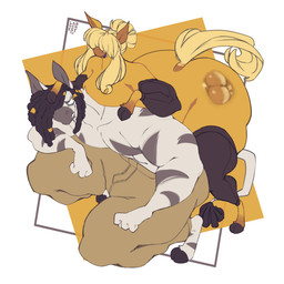 accessory big_butt blonde_hair butt cutie_mark dreadlocks duo female_dominating_male fur hair hair_accessory hoof_hands orange_body orange_fur ponytail simple_background striped_body striped_fur stripes thick_thighs dorkinhorkin friendship_is_magic hasbro my_little_pony butterbuns_(largerest) equid equine horse mammal zebra 1:1 absurd_res hi_res