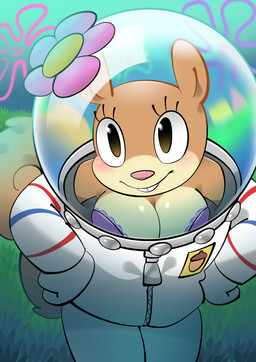 anthro big_breasts biped black_eyes blush bra breasts brown_body brown_ears brown_fur brown_tail buckteeth cleavage clothed clothed_anthro clothed_female clothing eyelashes female female_anthro flower flower_cloud_(spongebob) fur grass hands_on_own_hips leaning leaning_forward male multicolored_body multicolored_fur pink_flower pink_nose plant purple_bra purple_clothing purple_underwear smile solo_focus spacesuit standing tail tan_body tan_fur teeth two_tone_body two_tone_fur underwater underwear water monodie nickelodeon spongebob_squarepants patrick_star sandy_cheeks spongebob_squarepants_(character) mammal rodent sciurid tree_squirrel absurd_res hi_res