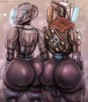 backsack balls big_butt breasts butt combat_gear duo emoticon female femboy genitals hair machine male metallic_body not_furry ponytail presenting presenting_hindquarters scarf screen screen_face side_boob wire smagloosh electronic_arts respawn_entertainment titanfall titanfall_2 living_machine robot simulacrum digital_drawing_(artwork) digital_media_(artwork) hi_res