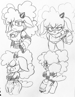 bell bell_collar bodily_fluids bottomwear breasts butt clothed clothing collar female horn multiple_poses pants pose shirt solo sweat tail topwear icydirtball idw_publishing sega sonic_the_hedgehog_(comics) sonic_the_hedgehog_(idw) sonic_the_hedgehog_(series) lanolin_the_sheep_(sonic) bovid caprine mammal sheep absurd_res hi_res sketch