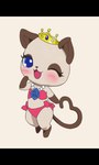 anthro bikini black_bars blush chibi clothing female mature_female solo swimwear two-piece_swimsuit jewelpet sanrio sega sega_fave kaiya_(jewelpet) domestic_cat felid feline felis mammal siamese 3:5 letterbox