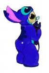 ageplay butt_flap clothing infantilism male object_in_mouth onesie pacifier pacifier_in_mouth plushie rear_view roleplay solo standing petrock disney lilo_and_stitch jimp shok_(character) stitch_(lilo_and_stitch) alien experiment_(lilo_and_stitch) colored digital_media_(artwork)