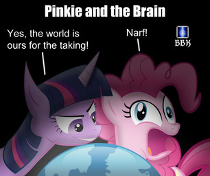 derp_eyes duo earth female feral fur globe hair horn humor multicolored_hair narf open_mouth parody pink_body pink_fur planet pun purple_hair text two_tone_hair world bb-k friendship_is_magic hasbro my_little_pony mythology pinky_and_the_brain warner_brothers pinkie_pie_(mlp) twilight_sparkle_(mlp) earth_pony equid equine horse mammal mythological_creature mythological_equine pony unicorn english_text