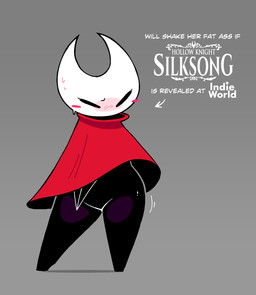 2_horns biped black_eyes clothing directional_arrow female grey_background horn motion_lines red_clothing simple_background solo standing text white_text wide_hips hollow_knight:_silksong hollow_knight_(franchise) team_cherry hornet_(hollow_knight) arthropod 2025 english_text hi_res