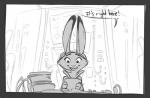 comic disney female greyscale judy_hopps kisu-no-hi lagomorph leporid mammal monochrome rabbit solo zootopia