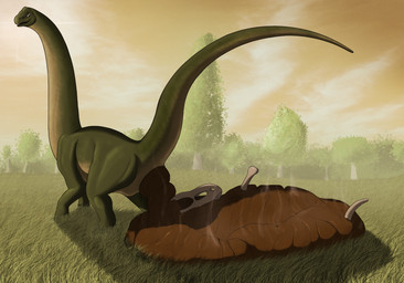 after_vore ambiguous_gender anus bone bones_in_feces day death disposal excessive_feces fatal_vore feces feces_in_ass feral field grass hyper hyper_feces plant scat_disposal skull solo sunset tree vore alovion dinosaur prehistoric_species reptile sauropod sauropodomorph scalie hi_res