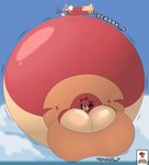 air_inflation anthro bellows belly belly_expansion big_belly big_breasts body_inflation breast_expansion breasts clothing creaking cursed_object expansion female floating forced forced_inflation huge_belly huge_breasts hyper hyper_belly hyper_breasts hyper_inflation immobile inflation sky solo spherical_inflation surprised_expression tan_clothing tan_shirt tan_topwear tight_clothing topwear just-a-cake grace_(floa) canid canine fox mammal 2025 hi_res