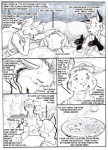 anthro canid canine canis comic domestic_dog english_text female flower food fox fries greeting greyscale group husky ian_(leomagna) leomagna male mammal marker_(artwork) monochrome nordic_sled_dog onion_rings pen_(artwork) plant rose_(flower) sitting spitz text traditional_media_(artwork)