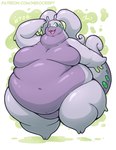 action_pose ambiguous_gender anthro breasts featureless_breasts looking_at_viewer morbidly_obese nude obese overweight pose smile solo thick_thighs nekocrispy nintendo pokemon generation_6_pokemon goodra pokemon_(species)
