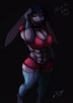 abs anthro big_breasts breasts female muscular solo thick_thighs rohgen alice_the_rabbit lagomorph leporid mammal rabbit hi_res