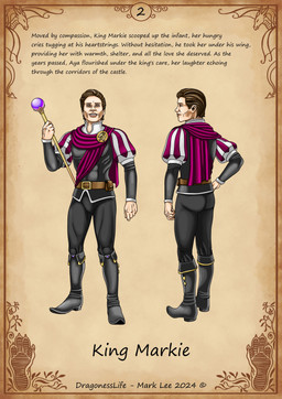 belt book brown_hair feet hair king male royalty scepter solo text markie markie_(character) human mammal english_text hi_res