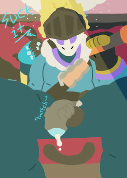 armor blue_clothing blue_suit bodily_fluids briefcase clothed clothing cloud cum dialogue explosives fully_clothed gas_mask genital_fluids genitals gloves grenade handwear hat headgear headwear helmet ice ice_cube jet_pack leaking_cum male map mask penis presenting rake simple_background sitting snow snowing solo stylized suit tools twitter_handle unusual_clothing unusual_hat unusual_headwear weapon zipper the14thuser team_fortress_2 valve 14th_user pyro_(team_fortress_2) pyroknight(14th_user) humanoid 2026 absurd_res colored hi_res