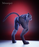 anthro balls blue_body blue_fur butt erection felide fur genitals kyngal male penis solo monarquis domestic_cat felid feline felis mammal russian_blue 3d_(artwork) digital_media_(artwork) hi_res