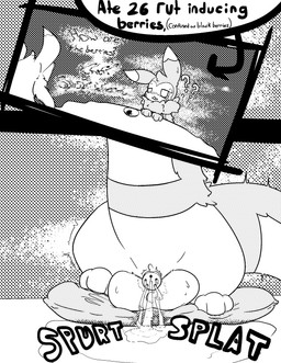 ambiguous_gender aphrodisiac balls berry big_balls blush bodily_fluids bowl chastity_cage chastity_device confusion container directional_arrow disproportionate_genitalia distorted_text distortion dripping excessive_genital_fluids excessive_precum feral flat_chastity_cage fluffy fluffy_tail food fruit furniture genital_fluids genitals goo-connected_lips in_heat leaking_precum male melting_mouth paws pillow plant precum precum_drip puddle question_mark shake_lines solo_focus speech_bubble steam sweat sweatdrop table tail tears text wearing_chastity_cage wearing_chastity_device wet wet_floor tm32 nintendo pokemon eeveelution espeon furret generation_2_pokemon mammal pokemon_(species) black_and_white english_text hi_res monochrome screentone