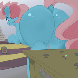 big_butt butt duo female feral glistening glistening_butt huge_butt larger_female looking_back mature_female mature_feral micro nude rear_view size_difference smile solo_focus tail askcanadash friendship_is_magic hasbro my_little_pony anon mrs._cake_(mlp) equid equine horse mammal pony 1:1 digital_media_(artwork) hi_res