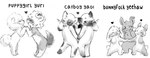 ambiguous_gender anthro biped female female/female fur grey_body grey_fur group hand_holding heart_symbol looking_at_another looking_at_partner male male/male romantic romantic_couple white_body white_fur simple_nicks canid canine canis domestic_cat domestic_dog felid feline felis lagomorph leporid mammal rabbit 2024 monochrome nonbinary_(lore)