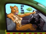 4:3 anthro biceps biped breasts car chest_tuft driving driving_nude english_text felid female fur inside_car it's_a_lion_get_in_the_car lion looking_at_viewer mammal meme muscular muscular_anthro muscular_female navel nipples nude open_mouth pantherine pink_nipples pink_nose plant purple_eyes rindimo sitting solo tail tail_tuft tan_body tan_fur text tree tuft vehicle whiskers wood yellow_sclera