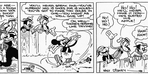 ambiguous_gender anthro bottomwear clothed clothing dialogue footwear gloves group handwear hat headgear headwear male motion_lines onomatopoeia open_mouth outside pants plant sound_effects speech_bubble tail text tree floyd_gottfredson hardie_gramatky disney public_domain mickey_mouse bovid canid canine canis caprine domestic_cat domestic_dog felid feline felis goat mammal mouse murid murine rodent 1930 20th_century absurd_res ancient_art comic dated english_text hi_res long_image monochrome signature wide_image