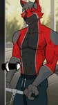 abs anthro defective_character exercise fur male red_body red_fur solo workout manebaloart canid canine canis mammal wolf 9:16 animated hi_res short_playtime