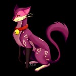 bell bell_collar clothing collar female feral gloves handwear looking_at_viewer smile smiling_at_viewer solo yellow_eyes reb_(artist) nintendo pokemon red_felyne felid generation_5_pokemon liepard mammal pokemon_(species) shiny_pokemon 1:1 alpha_channel artist_name hi_res signature