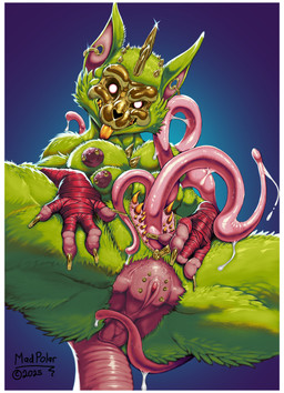 anthro anus areola barbell_piercing big_breasts border breasts female freckled_crotch freckles genital_piercing genitals low-angle_view medium_breasts metal multi_breast nipple_dip nipple_piercing nipples nude piercing ratkin spikes teeth tentacles vagina_dentata vulva wet what white_border zipper madpolar mammal murid murine rat rodent hi_res