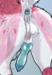 animal_genitalia anus balls blue_anus blue_knot blue_pawpads blue_penis erection feral fur genitals knot male pawpads penis perineum pink_body pink_fur presenting presenting_anus raised_tail red_body red_fur sheath solo tail tail_anus white_body white_fur poppy_feral canid mammal hi_res