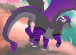 anus claws clothing feral footwear fur genitals grey_body grey_fur horn knot male paws penis presenting purple_body purple_fur simple_background socks solo tail wings conditional_dnp nakoo mythology nebulous dragon mythological_creature mythological_scalie scalie 2022