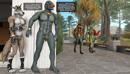 anthro convenient_censorship duo embarrassed embarrassed_male embarrassed_naked_male embarrassing_exposure embarrassing_nudity exhibitionism exposed hiding leaf male muscular nude profanity streaking text meteorsmash dollymolly323_(modeler) okamical_(modeler) epic_games fortnite mythology dire_(fortnite) hybrid_(fortnite) thunder_(fortnite) wendell_(fortnite) canid canine canis dire_wolf dragon humanoid komodo_dragon lizard mammal monitor_lizard mythological_canine mythological_creature mythological_scalie prehistoric_species reptile scalie werecanid werecanine werecreature werewolf wingless_dragon wolf 3d_(artwork) absurd_res digital_media_(artwork) english_text hi_res