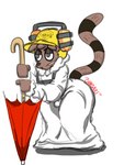 anthro armor ass_out big_butt bulge butt clothed clothing femboy fur hair headgear helmet keyboard_necklace male robe simple_background solo tail tan_body tan_fur thick_thighs umbrella white_clothing white_robe wide_hips banksauce cartoon_network regular_show rigby_(regular_show) mammal procyonid raccoon 3:4 colored_sketch digital_media_(artwork) hi_res signature sketch