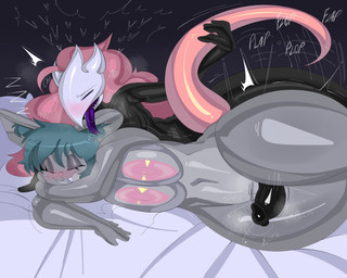 anthro duo female from_behind_position fur grey_body grey_fur heavy_thrusting huge_hips huge_thighs interspecies male male/female predator/prey raised_tail sex sleep_sex sleeping small_waist tail thick_thighs thigh_sex thrusting wide_hips tayronnebr arty_(ascendedarty) maze_(mazemaus) avian bird corvid mammal mouse murid murine oscine passerine rodent hi_res tagme