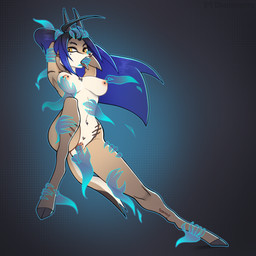 anthro blue_hair breast_grab breast_play breasts brown_body brown_fur clitoris clitoris_piercing disembodied_hand ear_piercing erect_nipples facial_piercing female finger_in_mouth fingering fingers fur genital_piercing genitals ghost_hand glowing group hair hand_on_breast hands_everywhere levitation lip_piercing mouth_play multiple_hands navel navel_piercing nipple_fetish nipple_piercing nipple_pinch nipple_play nipples nude nude_anthro nude_female open_mouth penetration piercing pinch scar scars_all_over solo_focus spreading submissive submissive_female suspension tail tan_body tan_fur tongue tongue_out translucent translucent_hand translucent_penetration vaginal vaginal_fingering vaginal_penetration vulva yellow_eyes diaminerre efa_(mrdirt) antelope bovid gazelle ghost mammal spirit 1:1 2025