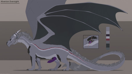 balls cheek_spikes claws countershade_torso countershading digitigrade erection eye_scar facial_scar facial_spikes feral finger_claws fur genitals grey_background grey_body grey_fur knot knotted_penis long_neck long_tail male membrane_(anatomy) membranous_wings penis pupils purple_eyes purple_penis quadruped scar simple_background slit_pupils solo spikes spikes_(anatomy) tail toe_claws wing_claws wings lunalei mythology dragon furred_dragon furred_scalie mythological_creature mythological_scalie scalie hi_res