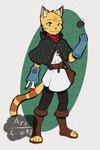 alchemist anthro bomb cape clothed clothing explosives female flask footwear gloves handwear rogue solo toeless_footwear whiskers arc_rose agata_(arc_rose) domestic_cat felid feline felis mammal hi_res