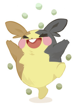 ambiguous_gender blush brown_body brown_fur eyes_closed front_view fur grey_body grey_fur open_mouth open_smile red_tongue simple_background smile solo teeth tongue unsigned yellow_body yellow_fur corzh77 nintendo pokemon generation_8_pokemon morpeko morpeko_(full_belly_mode) pokemon_(species) absurd_res full-length_portrait hi_res portrait