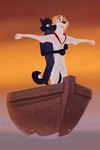 black_body black_ears black_fur black_hair black_nose black_tail boat brown_body brown_ears brown_eyes brown_fur brown_nose duo feral fleur-de-lis fur green_eyes grey_body grey_fur hair hug hugging_another hugging_from_behind love male male/male multicolored_body multicolored_fur pose quadruped romantic romantic_couple smile spread_arms standing sunset tail three-quarter_view two_tone_body two_tone_fur vehicle water watercraft white_body white_fur ice_nova belfort_and_lupin titanic belfort_(belfort_and_lupin) lupin_(belfort_and_lupin) bird_dog canid canine canis domestic_dog hunting_dog hybrid mammal wolf wolfdog 2025 3d_(artwork) digital_media_(artwork) hi_res