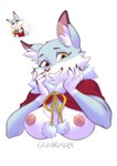 anthro big_breasts breasts clothed clothing female fur looking_at_viewer nipples nude simple_background smile solo sticker white_body white_fur zanzagen vkontakte asya_(vkontakte) arctic_fox canid canine fox mammal true_fox absurd_res digital_media_(artwork) hi_res