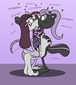 barefoot big_feet clothed clothing dorky entangled entwined_toes eyewear feet feet_together female female/female foot_on_foot footsie freckles glasses group group_kissing group_sex happy hug kiss_on_lips kissing leg_wrap lips sex slim soles tangled_up thick_lips three_way_kiss threesome toes toony trio mepwep odette_(mepwep) pesty_(mepwep) trasha_(mepwep) american_opossum mammal marsupial mephitid procyonid raccoon skunk virginia_opossum